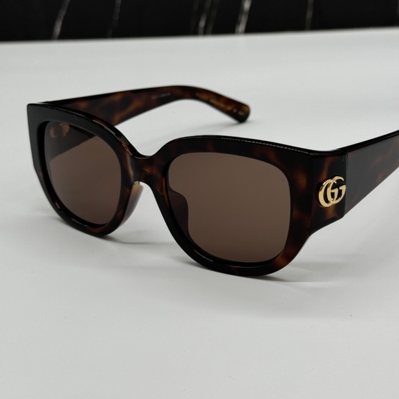 NEW GG1599SA 002 GUCCI HAVANA BROWN ROUND WOMEN GUCCI SUNGLASSES - Picture 9 of 13